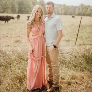 Maxi dress with cut outs